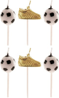 Dekora - Football Candles for Birthday Cake - Football and Golden Boot