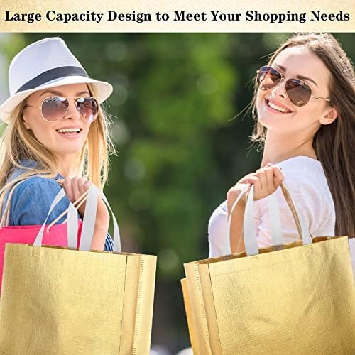 zhehao 64 pcs gold reusable grocery bags 12.7, package contents