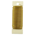 HAHIYO 22Gauge Dark Gold Metal Floral Wire - 1 Roll, 38 Yards (115 Feet) - Flexible Paddle Wire for Craft, Christmas Wreaths, Tree, Flower Arrangement, Bouquet Wrapping, Wedding, DIY