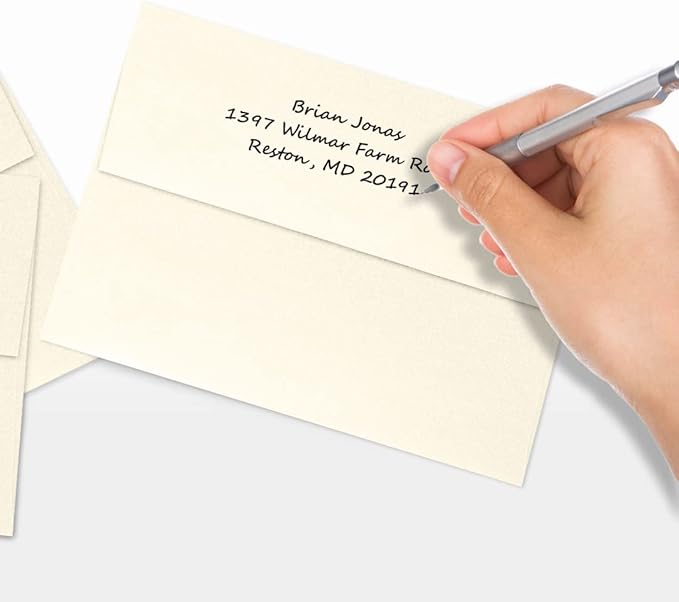 LUXPaper A7 Invitation Envelopes | Peel & Press | 5 1/4" x 7 1/4" | Champagne Metallic | 80lb. Text | 500 Qty