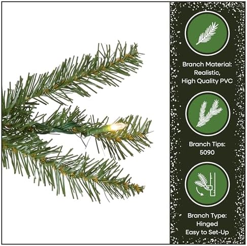 national tree company 10ft pre-lit dunhill fir artificial on a desk or shelf