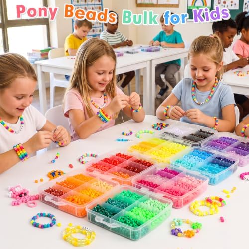 pony beads bulk, 48 colors kandi beads for, package contents