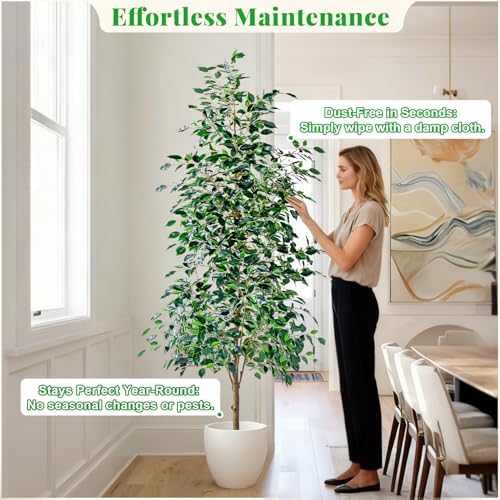 bailikang 6ft artificial ficus trees indoor faux trees, package contents