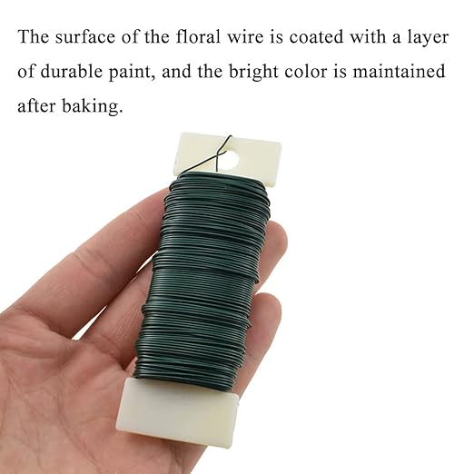 HAHIYO 22Gauge Green Flexible Metal Floral Wire - 3 Rolls Total 115 Yards (345 Feet) for Crafts, Christmas Wreaths, Tree & Flower Arrangement