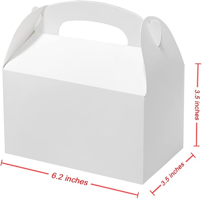 Bonfasvo Gift Boxes 30 Pack 6.2x3.5x3.5 inches White Fold Kraft Paper Boxes Bridesmaids Proposal Box Cupcake Boxes Easy Assemble Boxes with Lids for Wedding Birthday Party Christmas