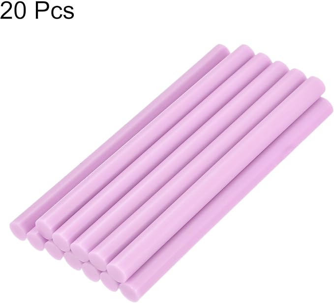 uxcell 20pcs Hot Glue Sticks for Glue Gun 11mm/0.43-inch x 8-inch Mini Hot Melt Adhesive Glue Stick Light Pink