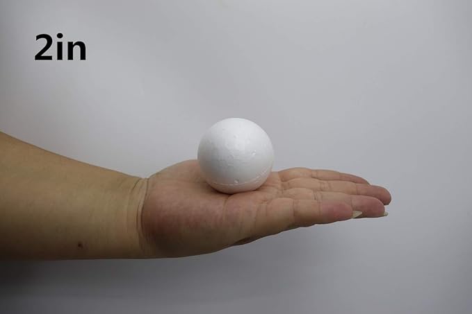 FFchuanhe 39 Pack Craft Foam Balls, 5 Sizes Including 2-7.8 in, Polystyrene Smooth Round Balls for Arts and Crafts, Wedding, DIY Craft for Home, Supplies School Craft Project and Holiday Party
