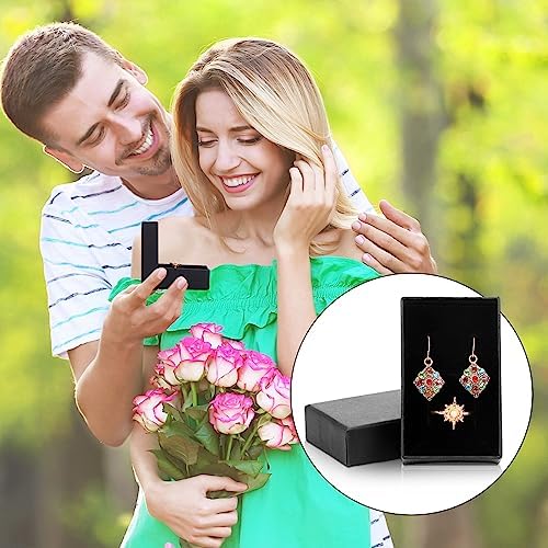batiyeer 96 pcs black cardboard jewelry boxes with, package contents