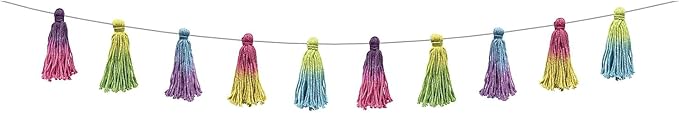 Teacher Created Resources Tie-Dye Tassels Garland