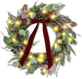 24 inch pre-lit artificial christmas wreath for front, main product view