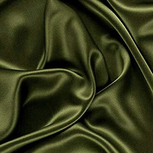 MDS Pack of 300 PCS Satin Chair Sashes Charmeuse Sateen Dining Chair Bows Ribbon Ties Back Sash for Wedding Party Birthday Home Hotel Restaurant Banquet Decoration (7 x 108 Inch, Olive Green)