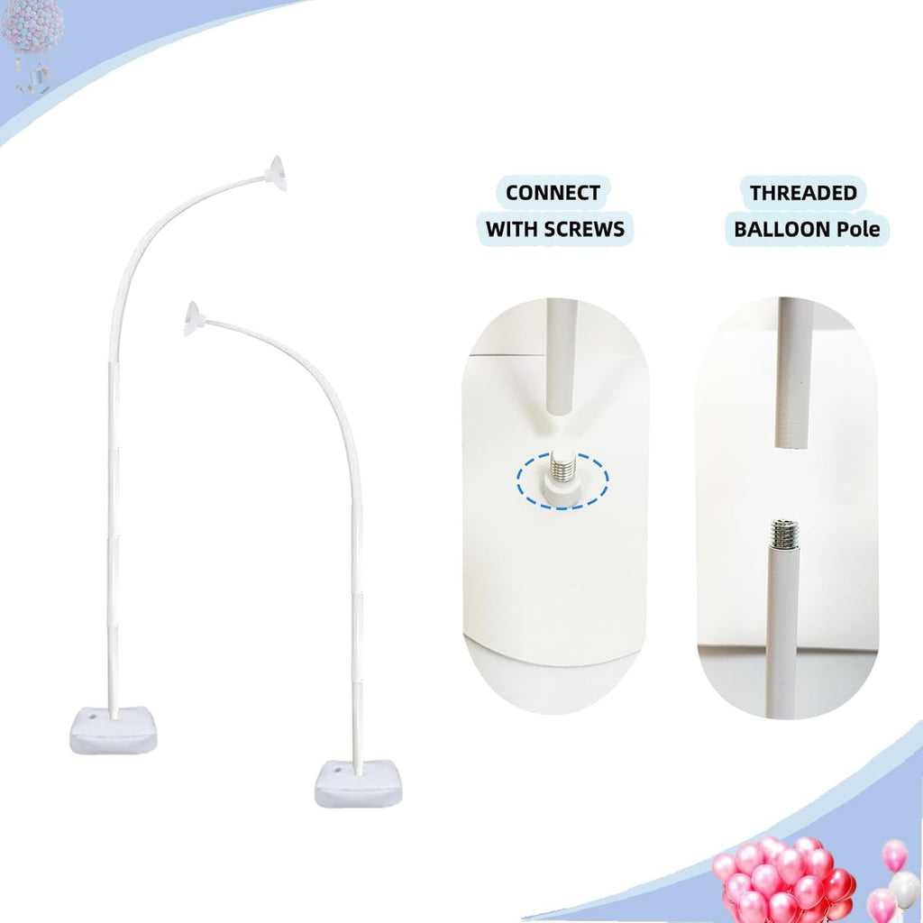 balloon arch stand kit 9ft &5.6ft,heavy duty base, side view