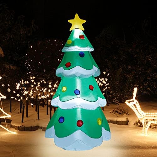 dr.dudu 7 ft inflatable christmas tree decorations outdoor on a desk or shelf