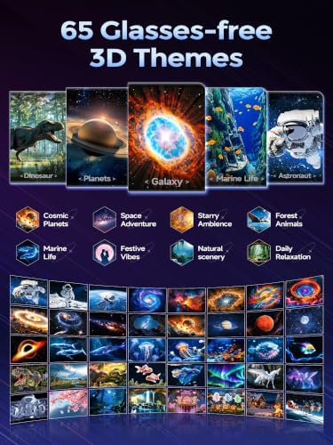 one fire 3d galaxy projector, 65 scenes hd, close-up detail