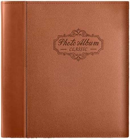 Photo Album Holds 3X5, 4X6, 5X7, 6X8, 8X10 Photos, Leather Cover, Magnetic Se...