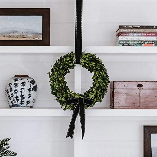 preserved boxwood wreath, 11 inches, green wreath for on a desk or shelf