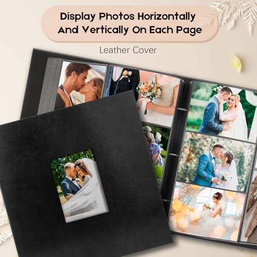 Extra Large Capacity Photo Album 4x6 Pictures Holds 1000 Photos, Black