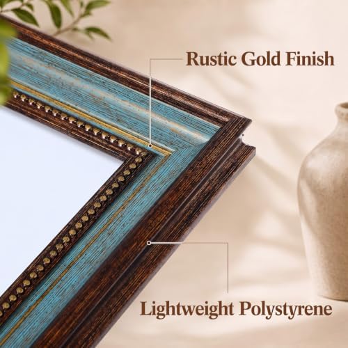 lineshading 8x10 vintage picture frames, 4 pack, dark shown in use