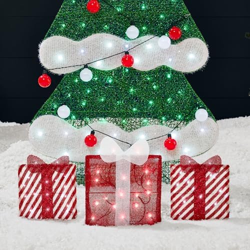 best choice products 6ft lighted 2d christmas tree, close-up detail