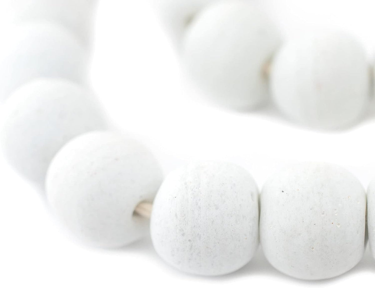 jumbo recycled glass beads, 21–25mm – african sea, main product view