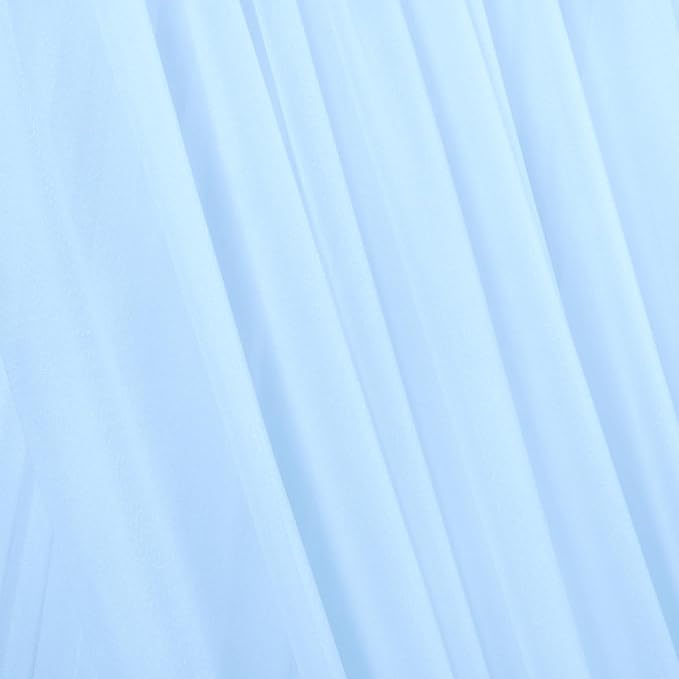 Light Blue Elegant Arch Draping Fabric Outdoor 1 Panel 29" × 20Ft Sheer Chiffon Curtain Drapes for Fall Wedding Ceremony Birthday Party Garden Brunch