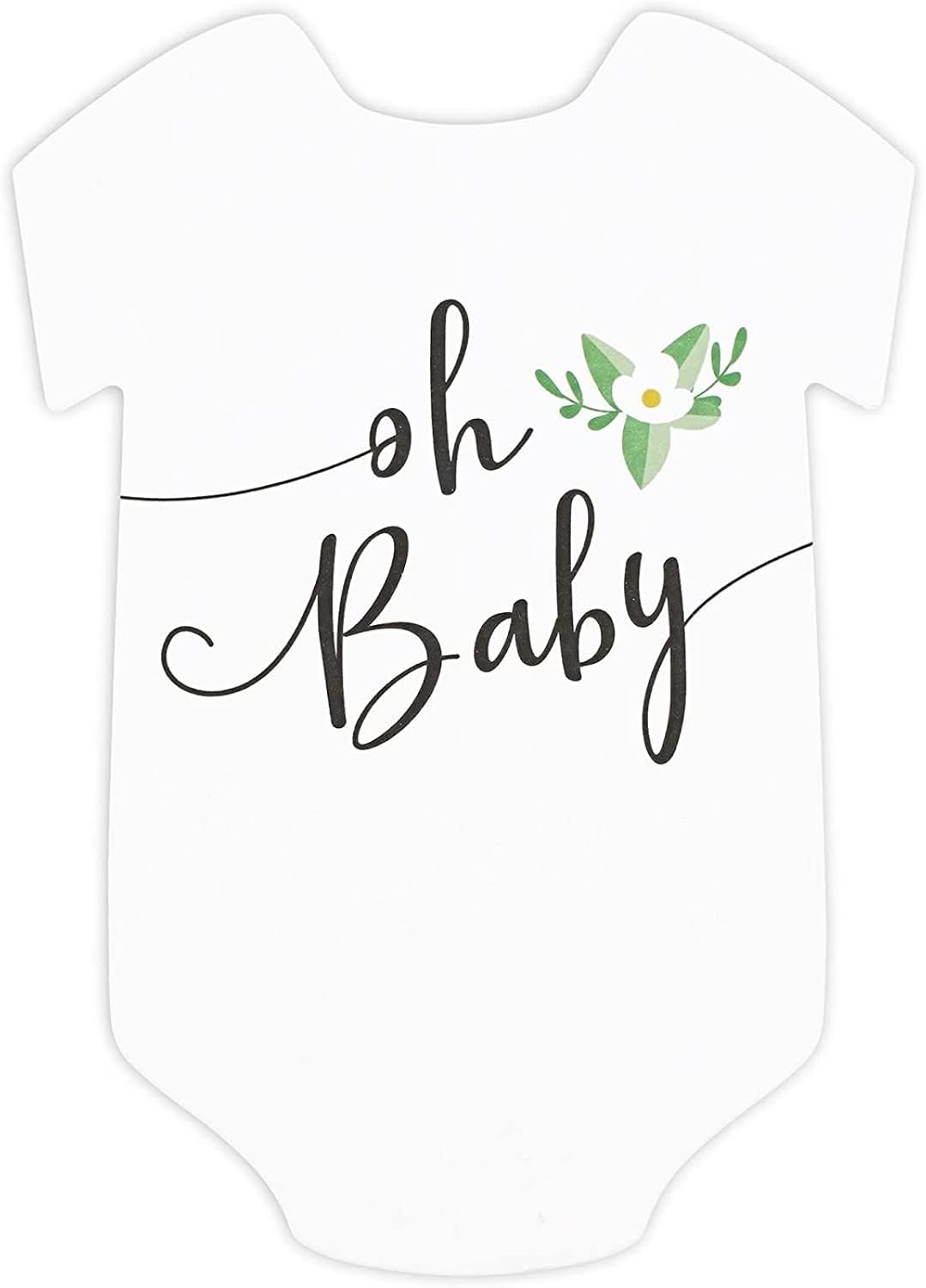Sparkle and Bash Baby Prediction Cards - 5 x 7 in, Pack of 50, Black White Pink Floral - Baby Shower Predictions & Advice Cards for Parents-to-Be