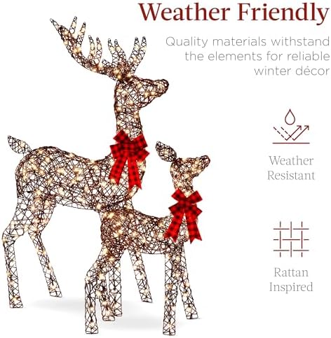 best choice products 6.5ft 3-piece large lighted christmas showing dimensions
