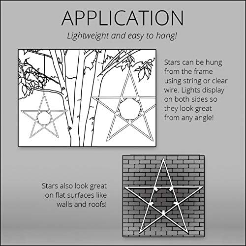 32" lighted christmas star outdoor star light, warm, package contents