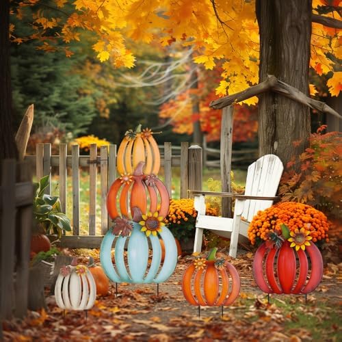 hogardeck Fall Decorations for Home Outdoor, 2 PCS 34" Decorative Garden...