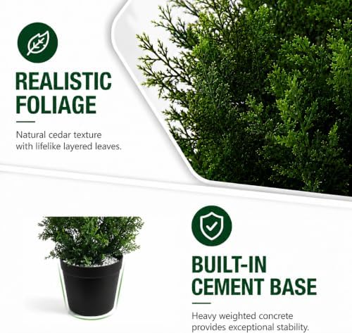 3ft artificial cedar tree – outdoor cedar tree, side view