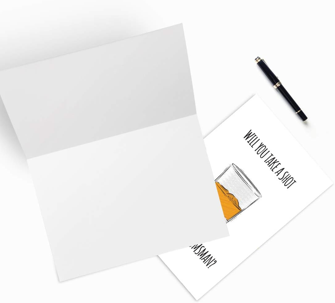 Andaz Press Groomsmen Proposal Cards with Envelopes, Set of 16 Will You Take A Shot at Being My Groomsman Proposal Cards, Includes 10 Groomsman, 3 Best Man, 3 Ring Bearer 4 x 6-inch Cards