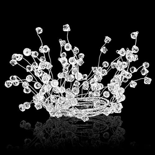 (10 pack) 47” clear diamond beaded crystal christmas shown in use