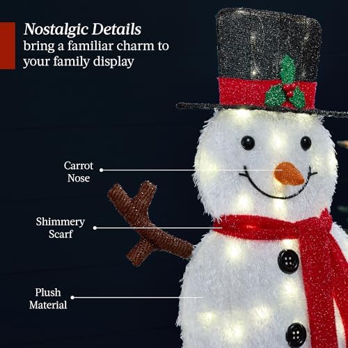 best choice products 4ft 4-piece 2d lighted christmas, package contents