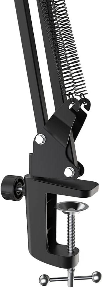 Microphone Arm Stand, FIFINE Suspension Boom Scissor Mic Stand with Heavy Duty Clamp, 3/8" to 5/8" Adapter, for Voice-over, Gaming, Recording, Studio, Home Office (CS1)