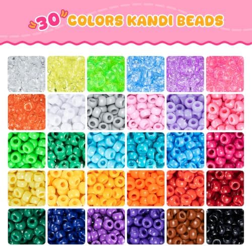 simetufy 10000pcs pony beads bulk 30 colors for, side view