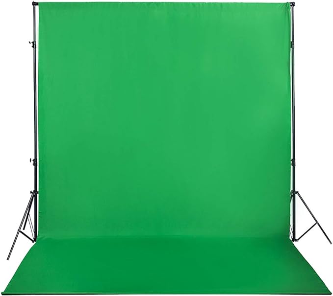 Green Screen Backdrop 6x9ft Photo Backdrop Chromakey Muslin Portrait Green Backdrop for PS Keying/Video Creation/Studio Portrait Shoots