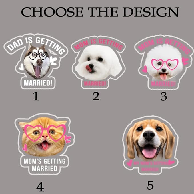 Custom 50 Pcs Double-Sided Wedding Pet Stir Sticks, Personalized Dog Cat Stir Stick, Acrylic Cocktail Stirrers, Wedding Drink Stirrers, Bachelorette Party Decorations, Bridal Shower Gifts