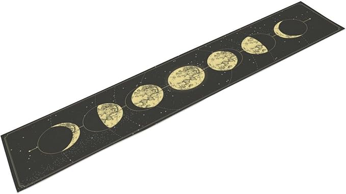 Sun Moon Table Runner, Mysterious Universe Milky Way Interstellar Space Western Traditional Elements able Runner for Party Living Room Home Kitchen Dinner Table Runner 13x36 Inch
