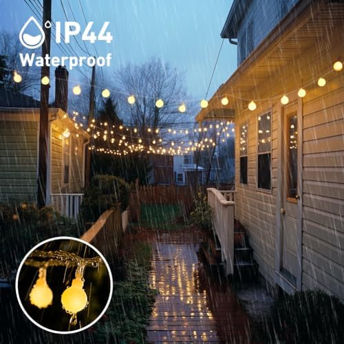 JMEXSUSS 100 LED Globe String Lights Indoor Bedroom, 33ft Classroom Lights | Connectable Warm White Christmas Lights Plug in with Remote, 8 Modes Hanging Fairy Lights Outdoor for Room Party Spring Home