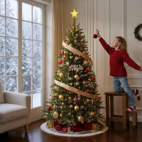 gaomon 6ft prelit wide fraser fir artificial christmas, view 9