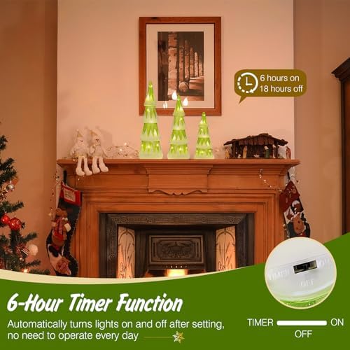 lewondr led glass christmas tree tabletop, snow cover, side view