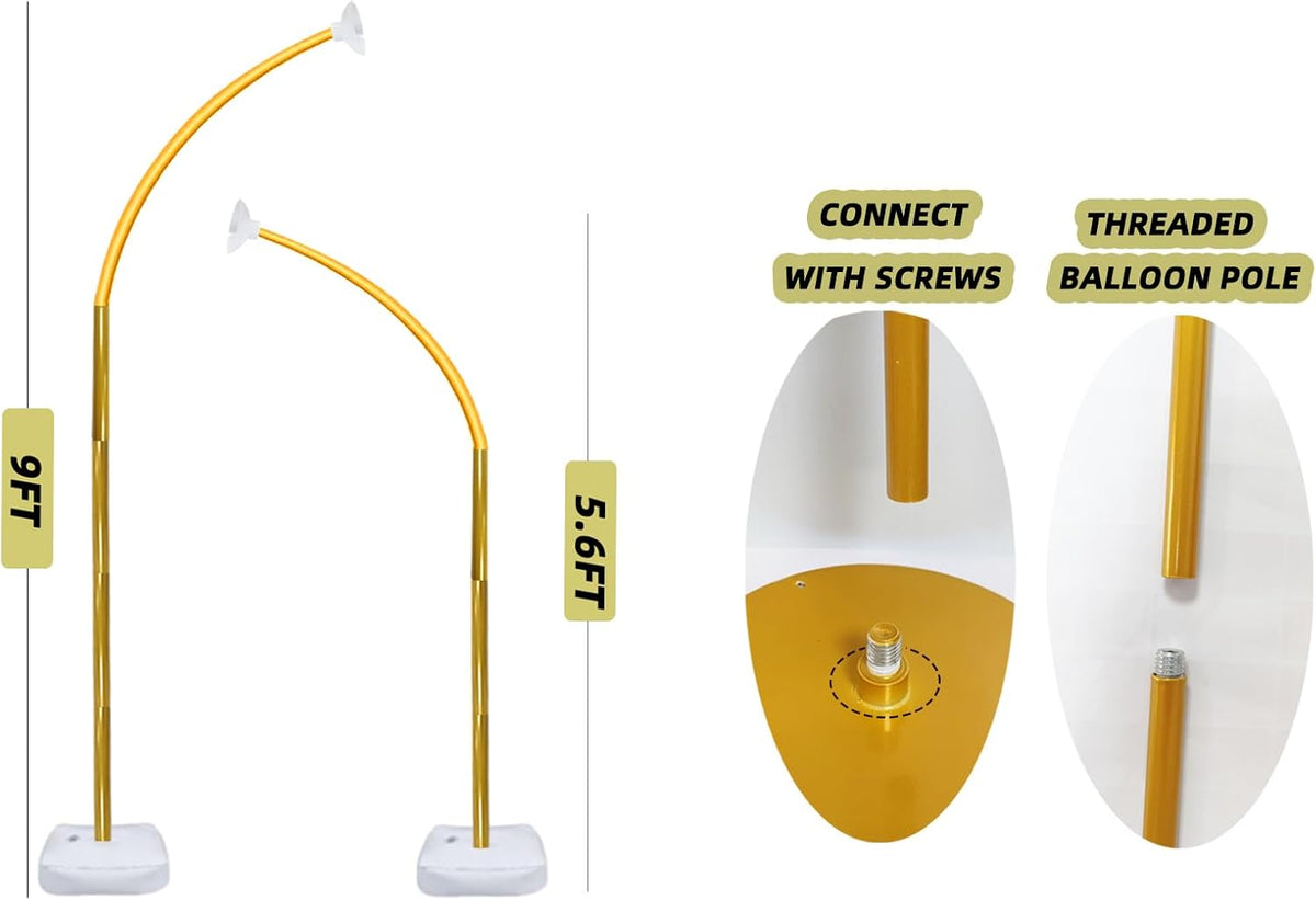 balloon arch stand kit 9ft &5.6ft,heavy duty base shown in use