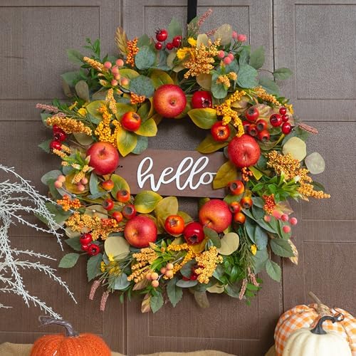 fall wreaths for front door 24 inch autumn shown in use