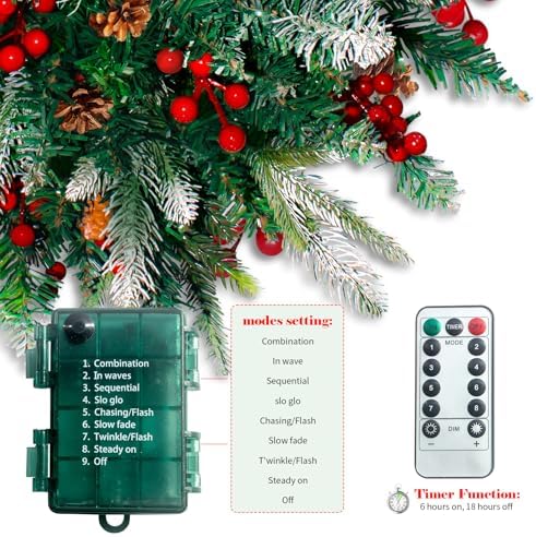 lighted christmas urn filler, 2 pack 24 inch on a desk or shelf