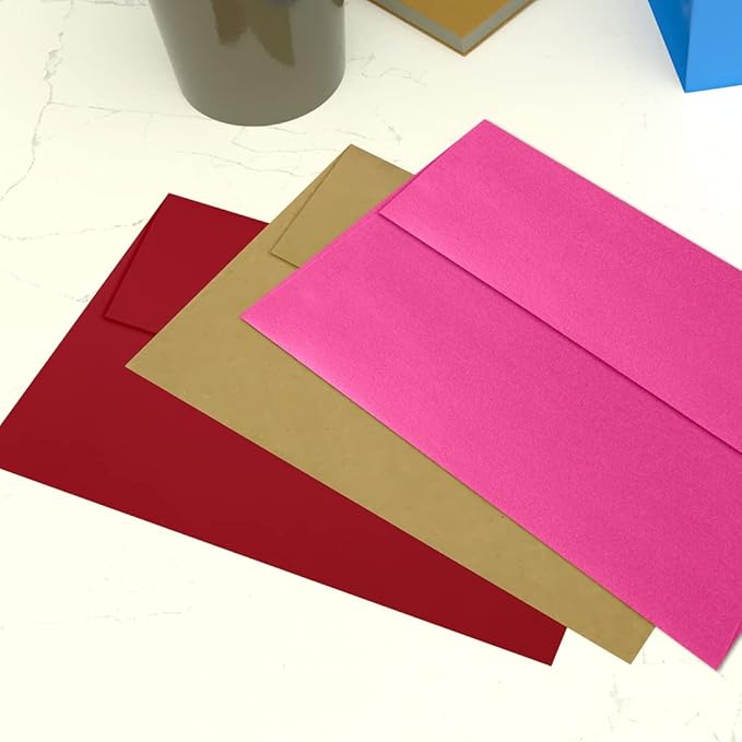 LUXPaper A7 Invitation Envelopes | Peel & Press | 5 1/4" x 7 1/4" | Azalea Metallic | 80lb. Text | 250 Qty