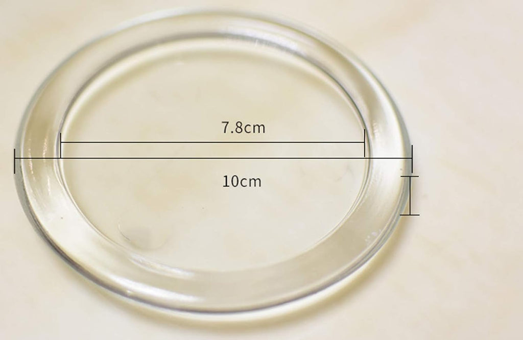 2 Pack Glass Candle Holder 3" Clear Beautiful Transparent Round Candle Plate