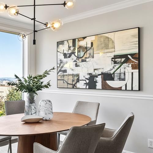 20x30 canvas floater frame for impressionism landscape art,black on a desk or shelf