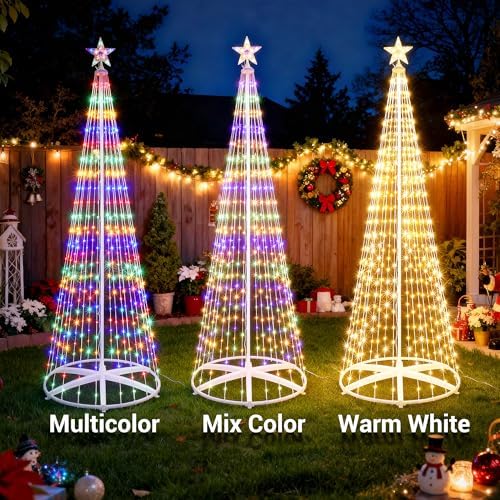 ibaycon outdoor christmas tree, 6.9ft 298 led color, package contents