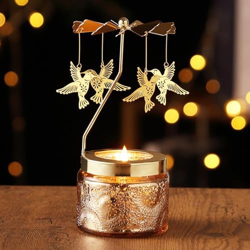 Hummingbird Rotating Candle, Gifts for Women Mom Daughter Sister Wife | Birthday Gifts for Women Friendship, Unique Scented Candle Gift for Christmas Anniversary Mothers Day