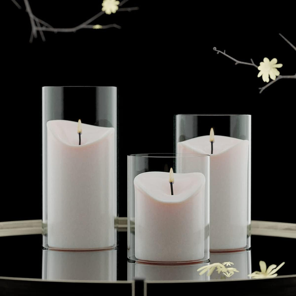 Clear Glass Shade, 8x10 | Open ended bottomless cylinder, fits candles, durable glass, elegant decor, fits all.